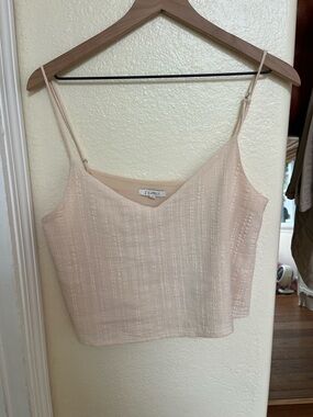 Z Supply Blush Pink Textured Cropped Cami